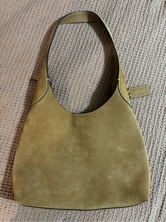 Coach Handbags - Coach Olive Green Suede Shoulder Bag